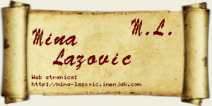 Mina Lazović vizit kartica